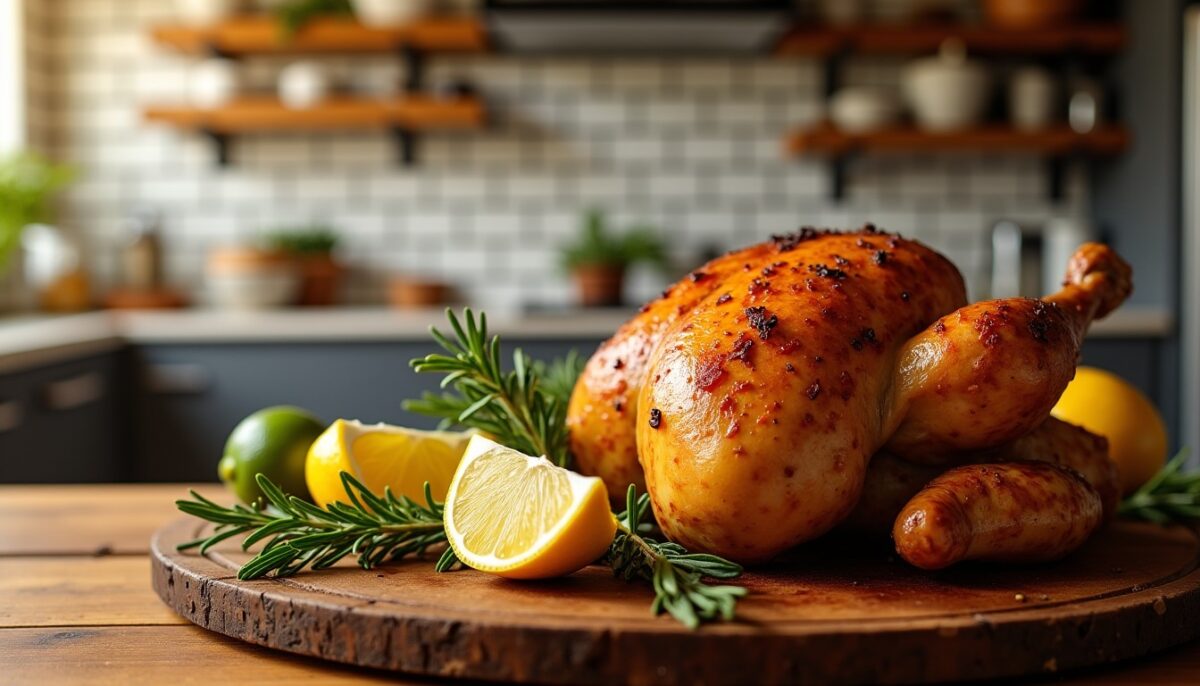 Le secret pour un poulet rôti parfait : maîtriser le temps de cuisson au four