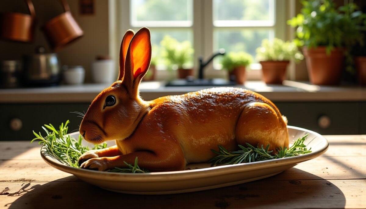 Lapin rôti à la moutarde : le secret pour une chair fondante et pleine de saveurs