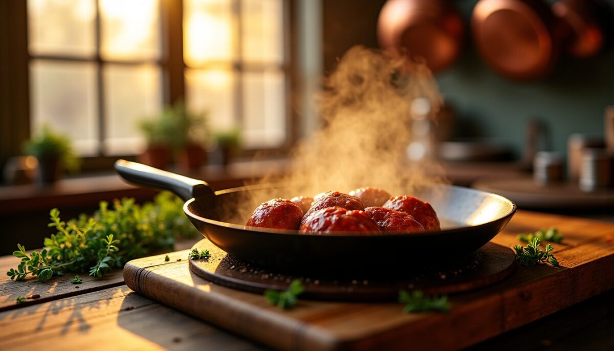 Boudin noir poêlé : les secrets pour une cuisson tendre et pleine de saveurs